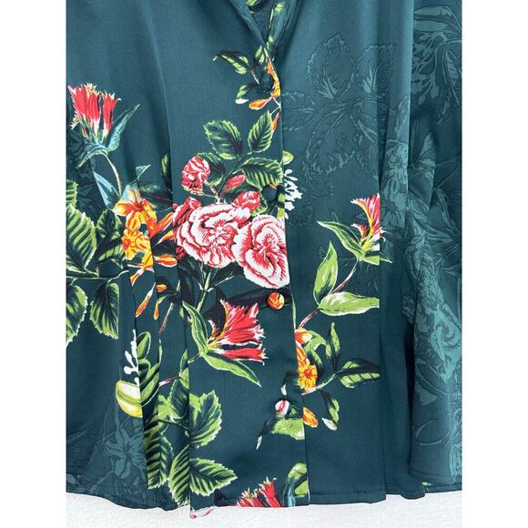 BCBGeneration Long Sleeve Pintuck Floral Blouse Womens Small1 - Picture 7 of 11